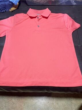 PGA Tour Coral Pink Short Sleeve Polo